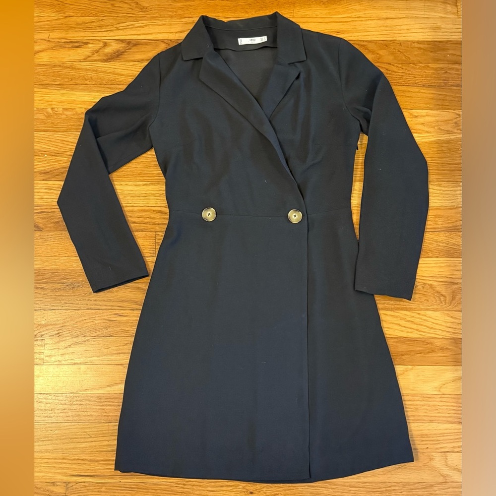 Black blazer style dress, Mango
